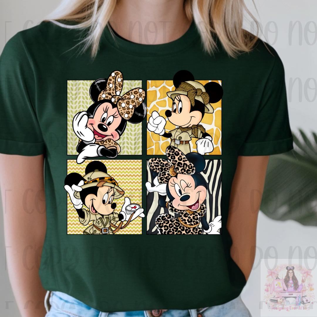 Cute Magical Mouse Safari Collage Shirt