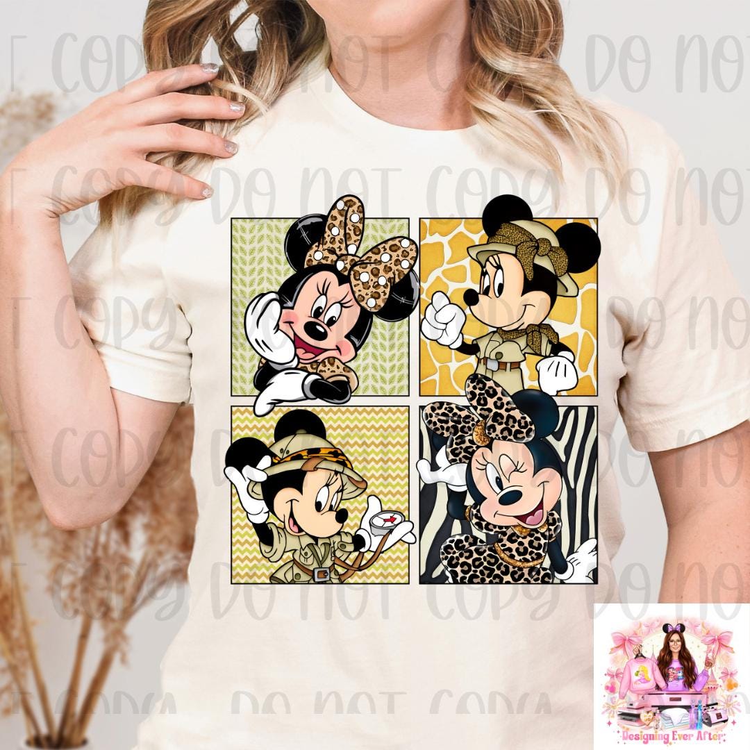 Cute Magical Mouse Safari Collage Shirt