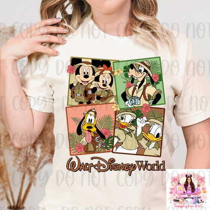 Safari Mouse and Friends Collage Shirt