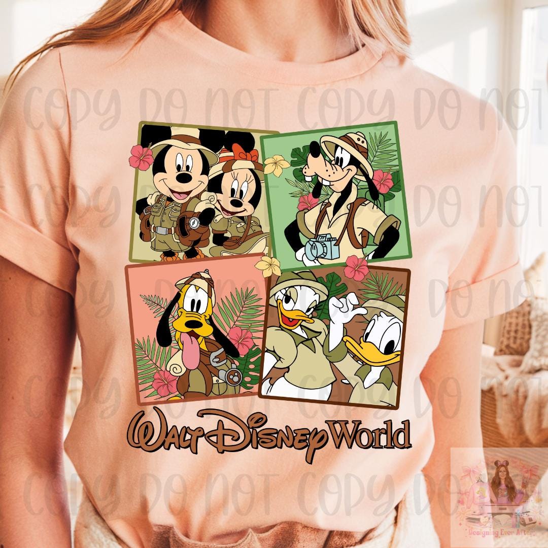 Safari Mouse and Friends Collage Shirt