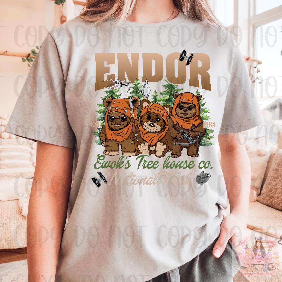 Cute Forest Animal Tree House Endor National Park Shirt