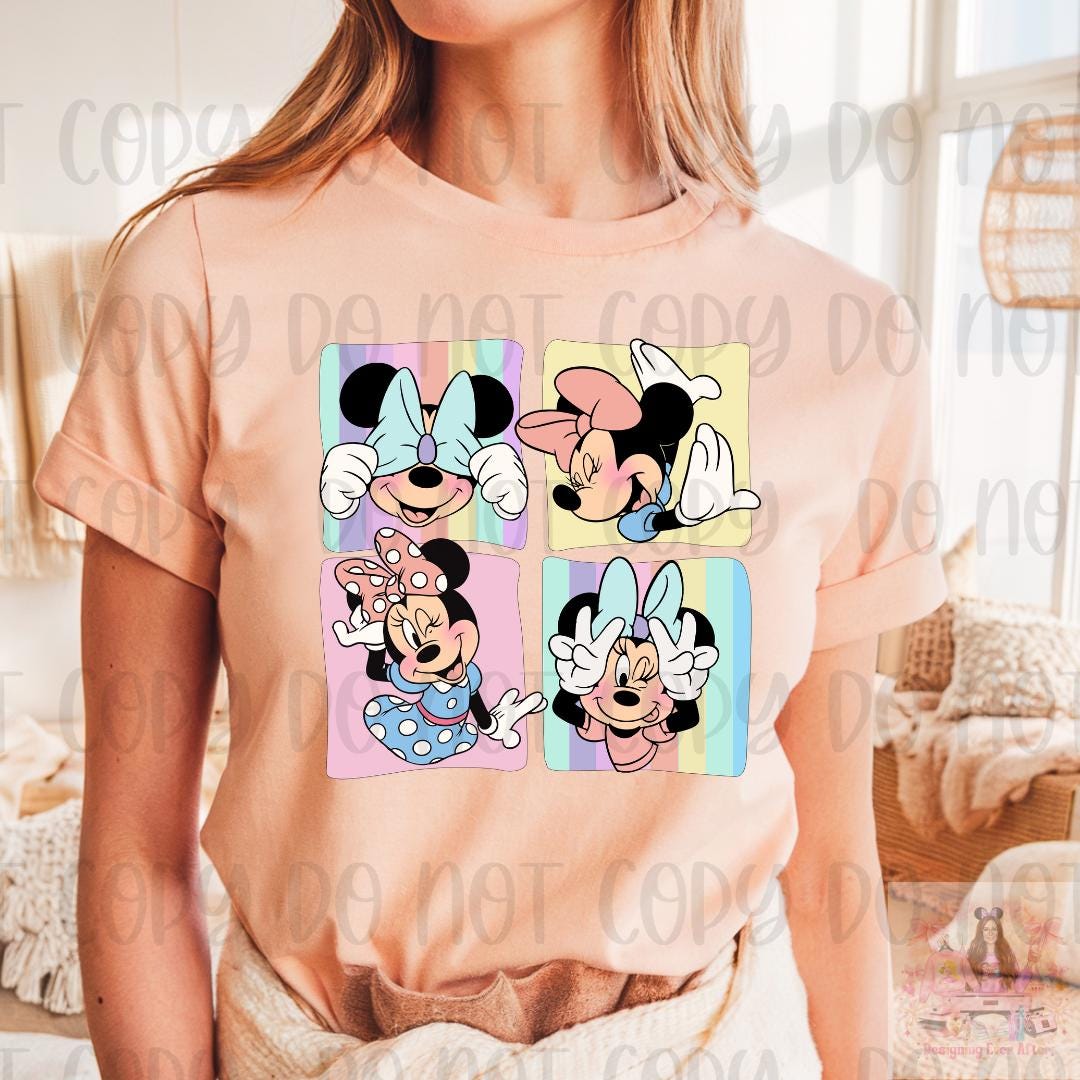 Magical Mouse Pastel Bow Collage Shirt