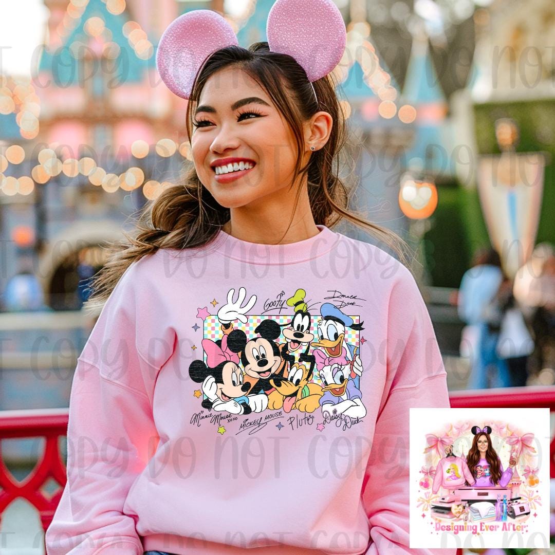 Mouse and Friends Signatures Character Autographs Shirt