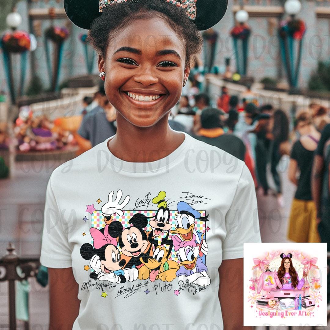 Mouse and Friends Signatures Character Autographs Shirt
