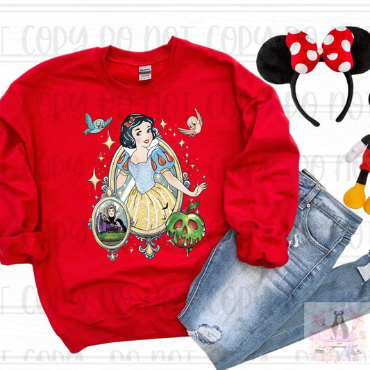 Vintage Fairest of them All Princess Evil Queen Mirror Poison Apple Shirt