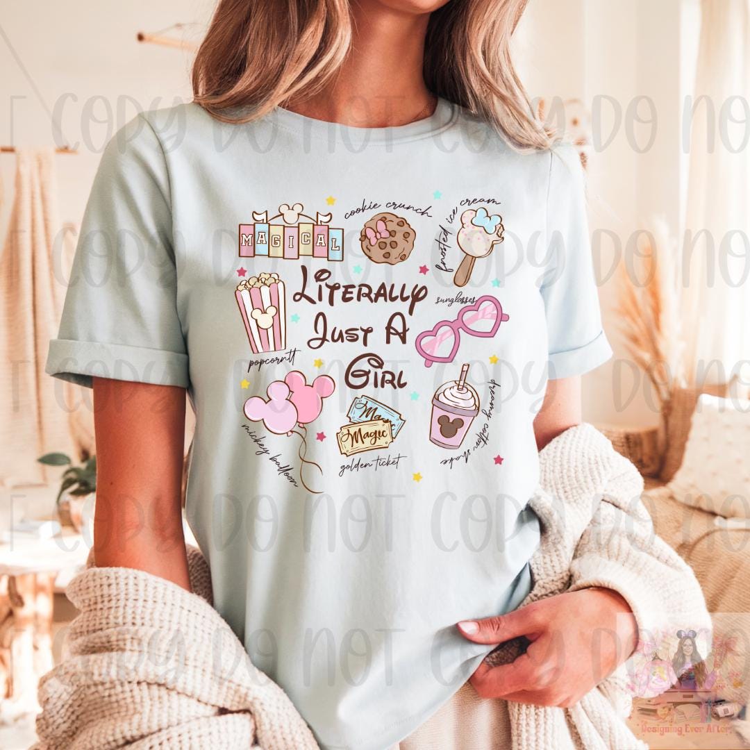Adorable Retro Pastel Literally Just A Girl Shirt