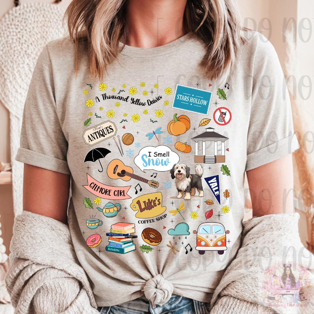 G Girls Mashup Stars Hollow Luke's Coffee Shop Shirt