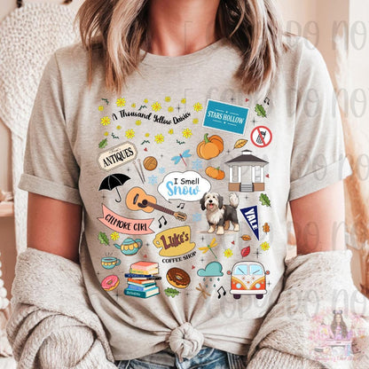 G Girls Mashup Stars Hollow Luke's Coffee Shop Shirt
