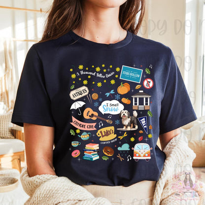G Girls Mashup Stars Hollow Luke's Coffee Shop Shirt