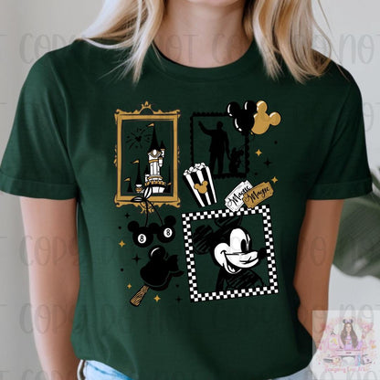 Black and Gold Coquette Frame Walt & Magical Mouse Shirt