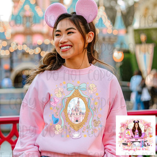 Coquette Fairytale Magical Castle Bow Frame Shirt