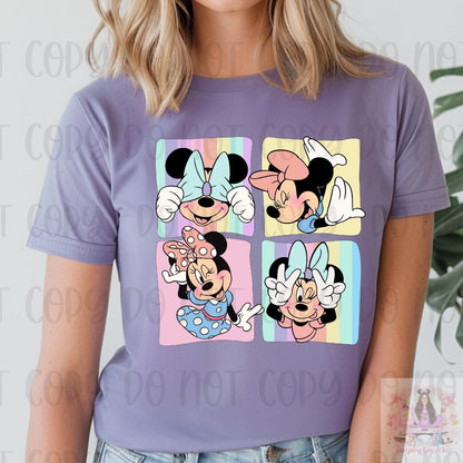 Magical Mouse Pastel Bow Collage Shirt