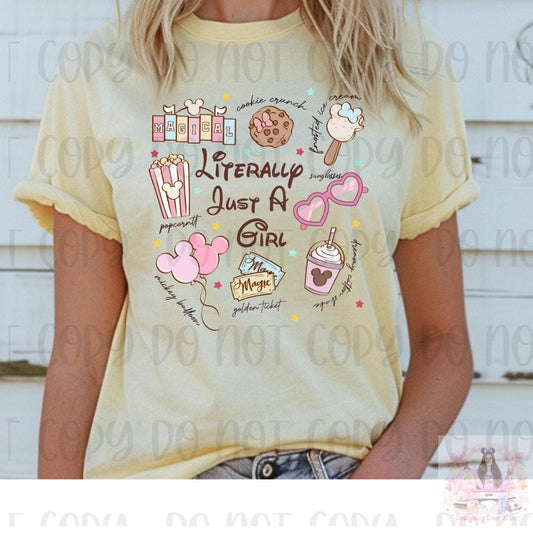 Adorable Retro Pastel Literally Just A Girl Shirt