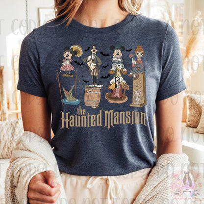 Cute Haunted House Shirt, Mouse and Friends Stretching Room Shirt