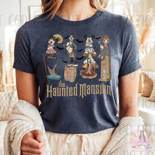 Cute Haunted House Shirt, Mouse and Friends Stretching Room Shirt