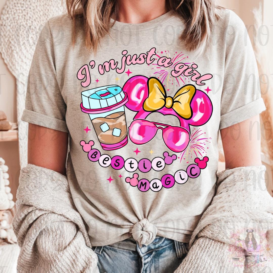 I'm Just a Girl Mouse Girly Bestie Magic Shirt