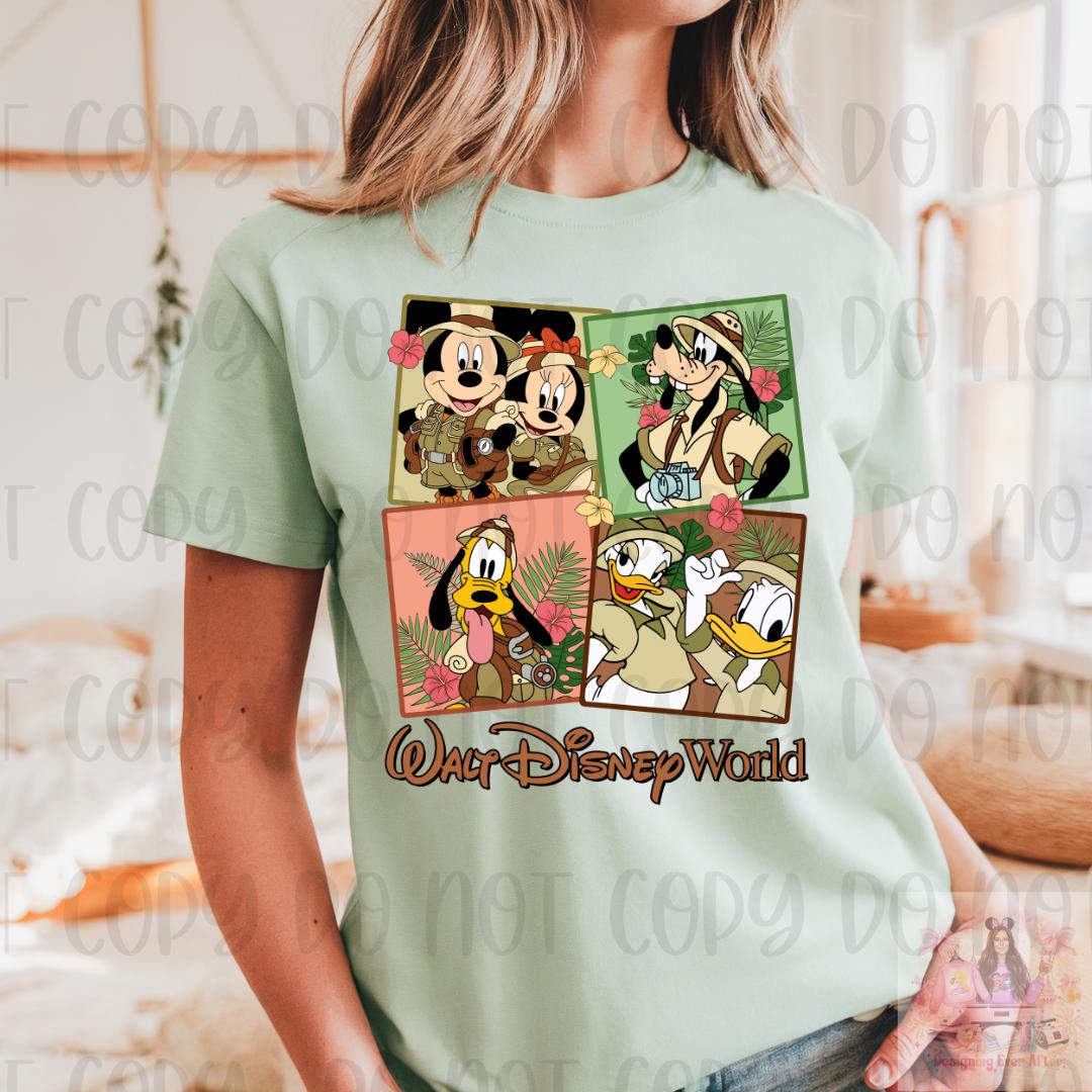 Safari Mouse and Friends Collage Shirt