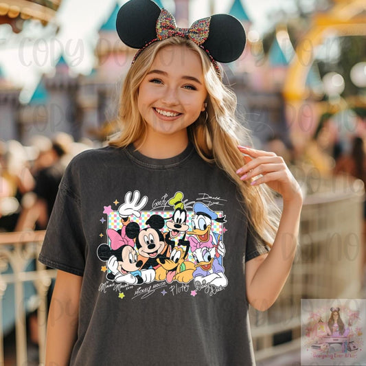 Mouse and Friends Signatures Character Autographs Shirt