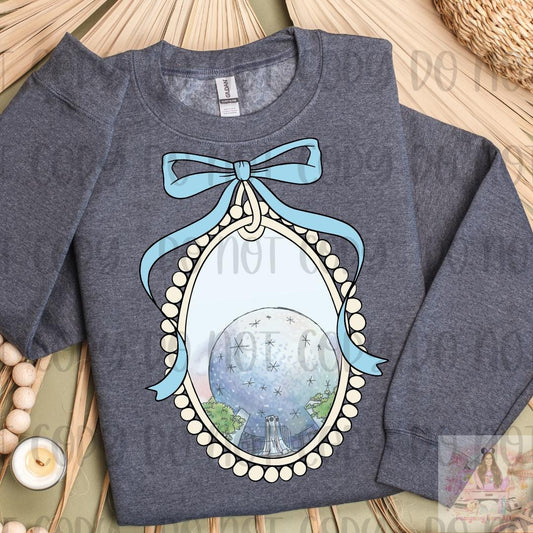 Coquette Bow Frame Futuristic Park Shirt