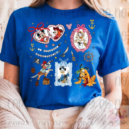 Retro Mouse & Friends Pirate Mashup Shirt
