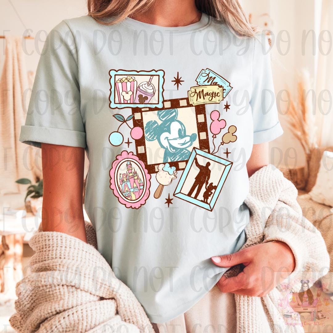 Pastel Coquette Frame Walt & Magical Mouse Shirt