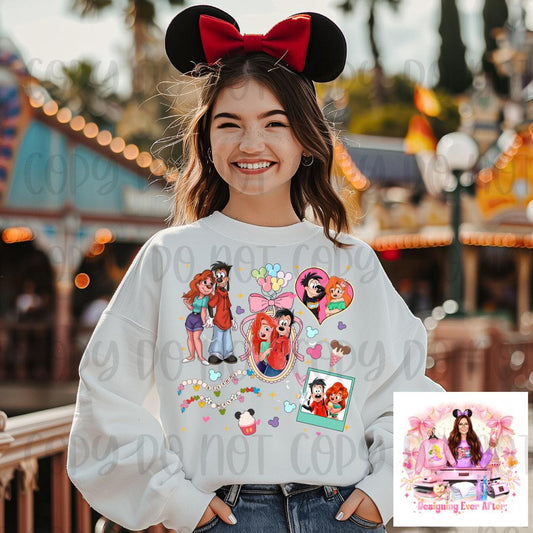 Coquette Locket and Charm Bracelet Bow Character Max and Roxanne Shirt