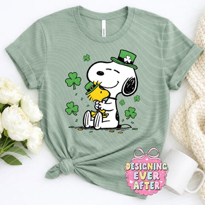 Cartoon Dog and Friend St Patrick's Day Shirt