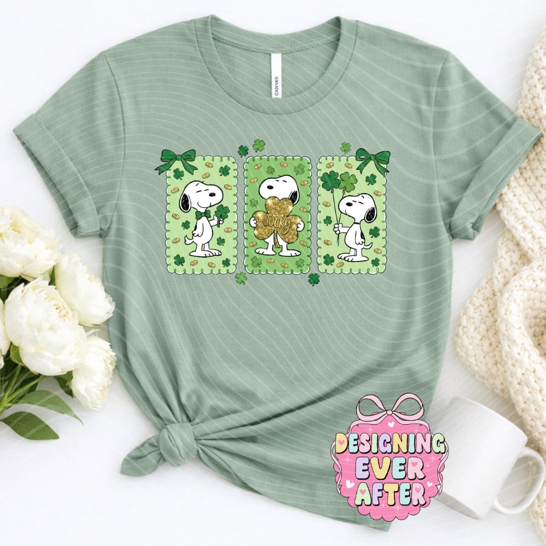 Lucky Carton Dog St Patrick's Day Shirt