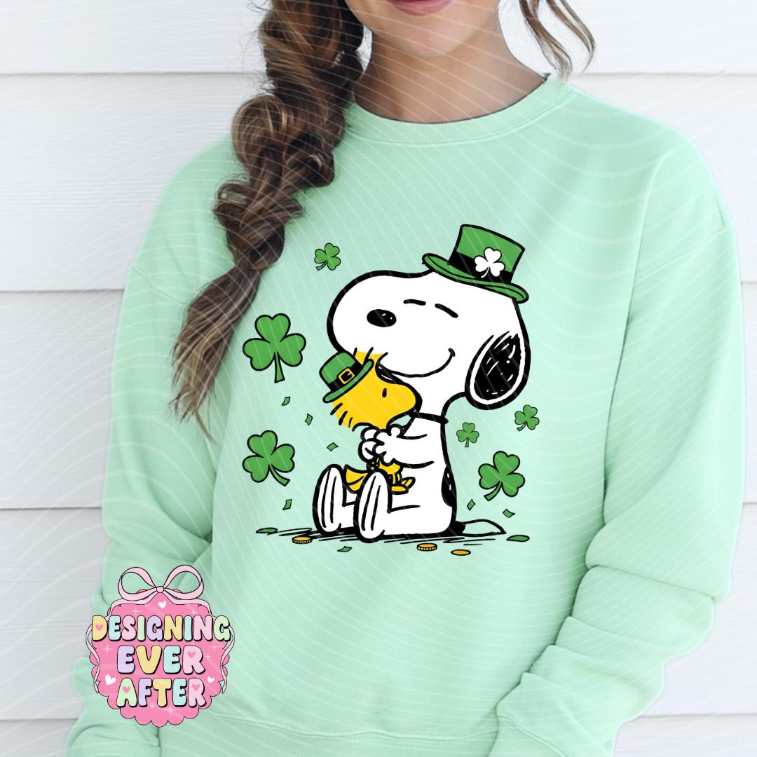 Cartoon Dog and Friend St Patrick's Day Shirt