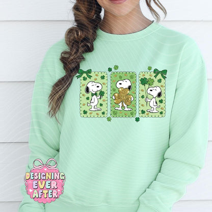 Lucky Carton Dog St Patrick's Day Shirt